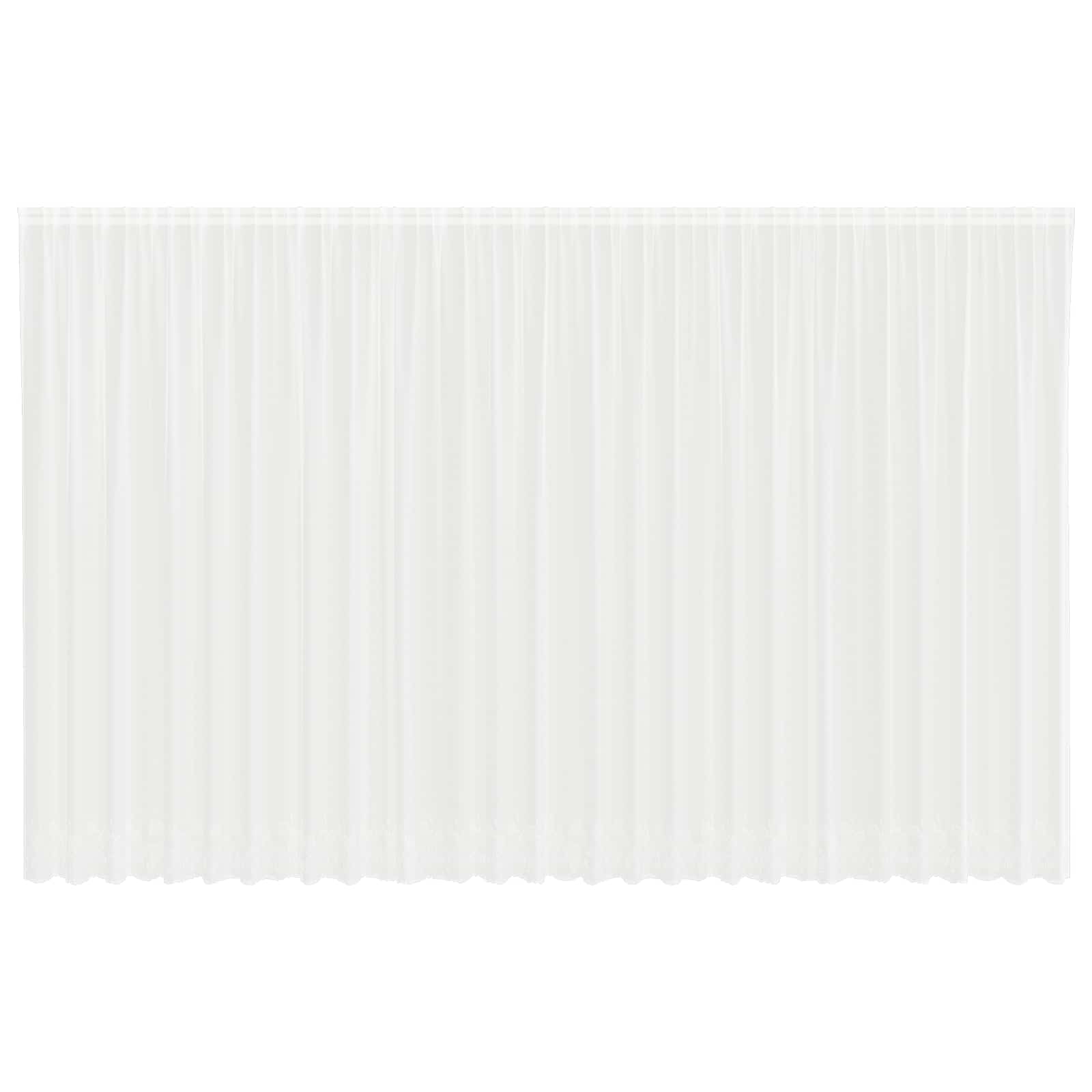 Spitzenvorhang mit Vorhängen Floral Weiß 80 x 150 cm Polyester