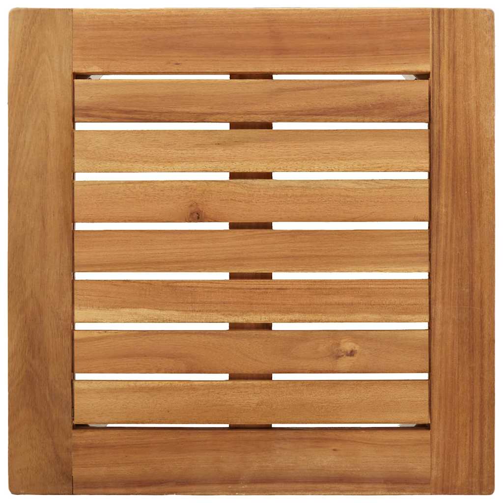 Liege 3 pcs Braun Massives Akazienholz und Edelstahl