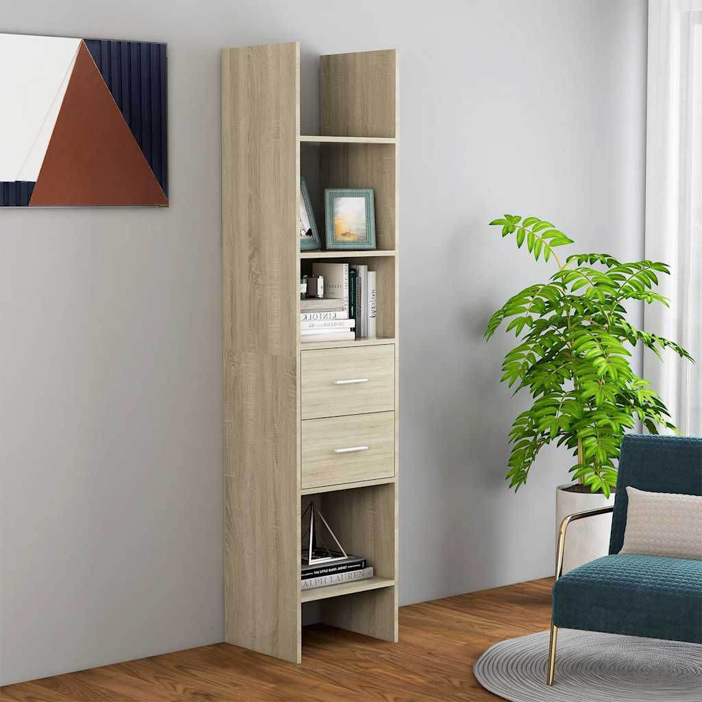Bücherregal Weiß 40x35x180 cm Holzwerkstoff