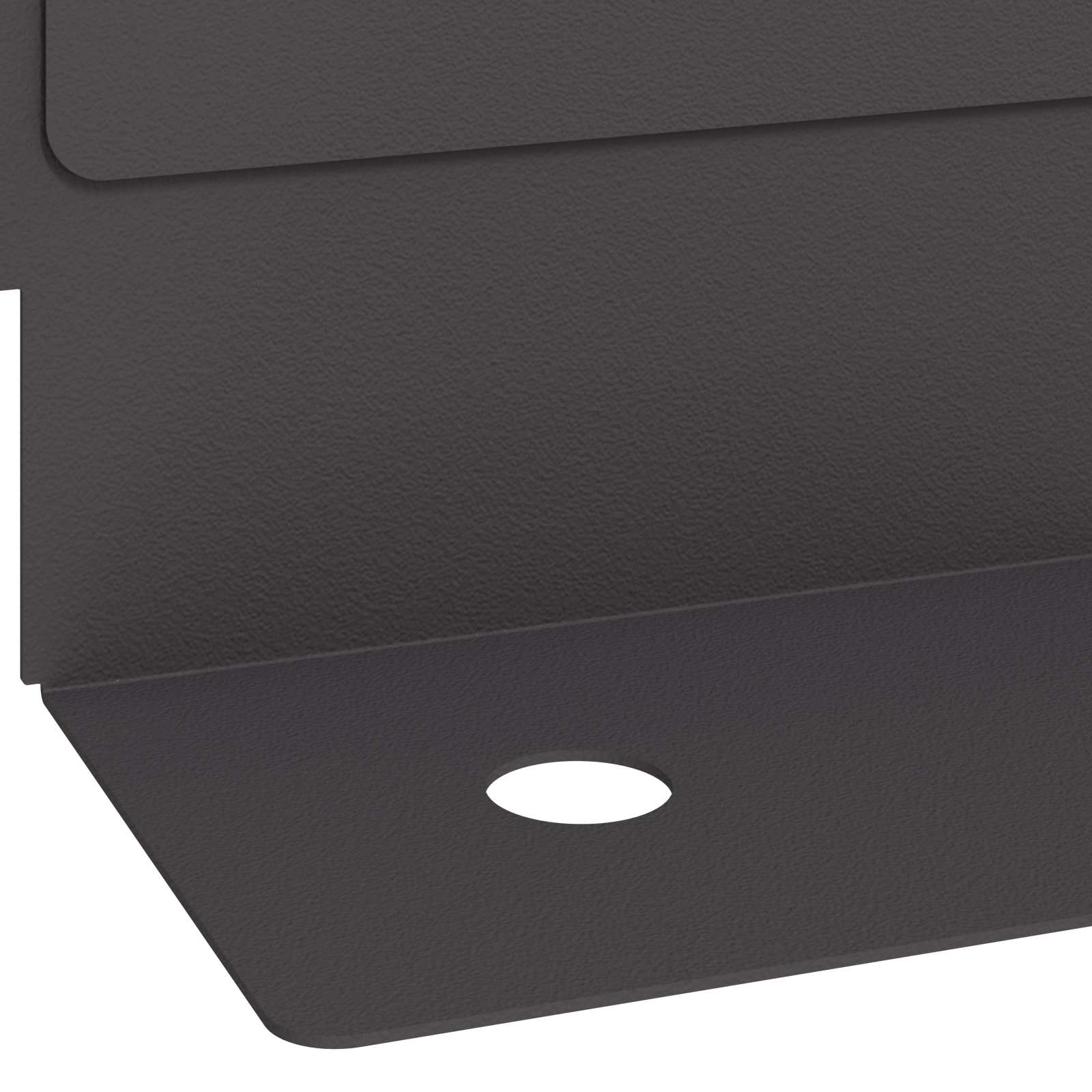 Raseneinfassung 10 pcs 102 x 4 x 4 cm Stahl Schwarz