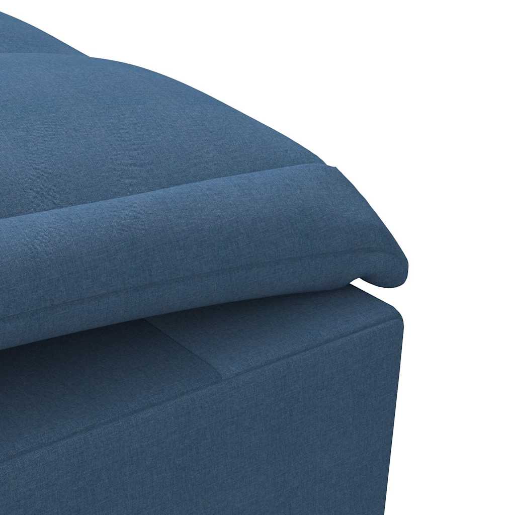 Massage-Chaiselongue mit Nackenrolle Hellgrau Stoff