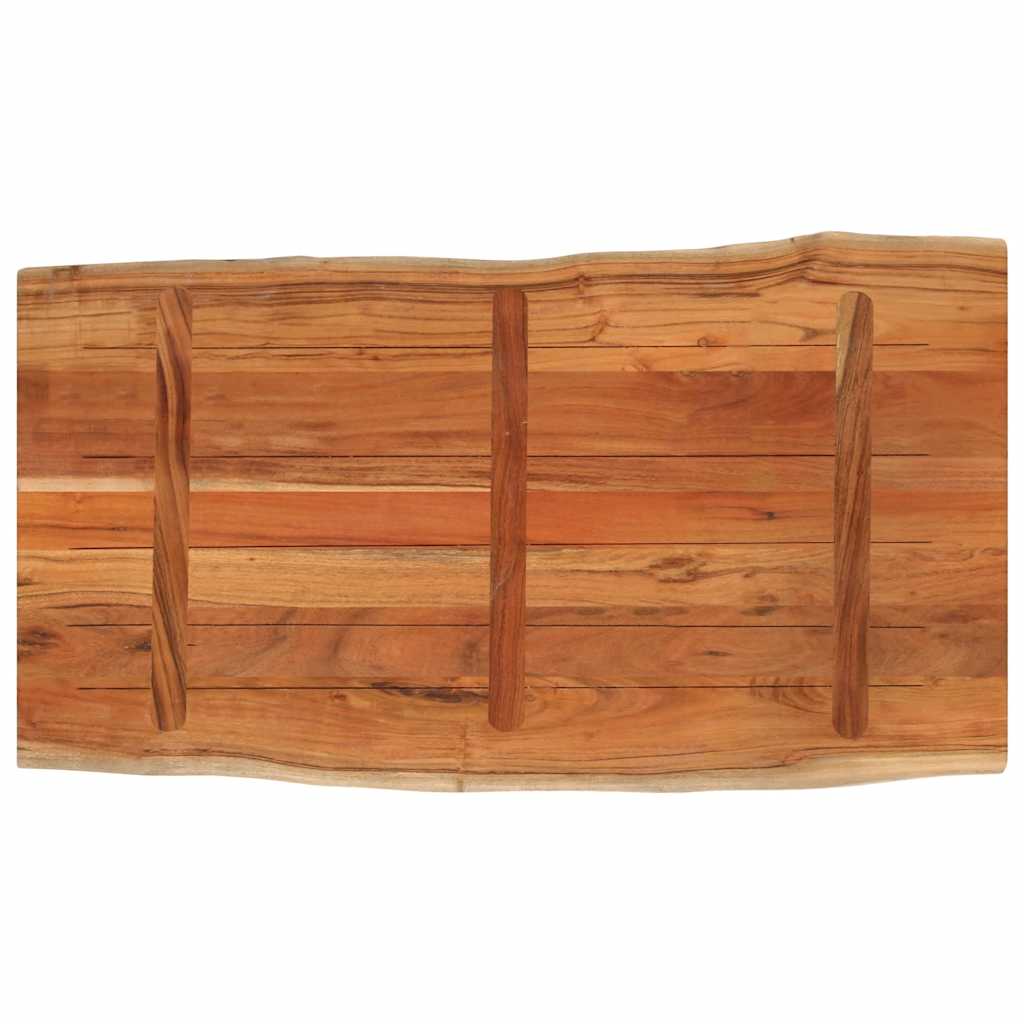 Tischplatte 40x40x2,5 cm Rechteckig Massivholz Akazie Baumkante