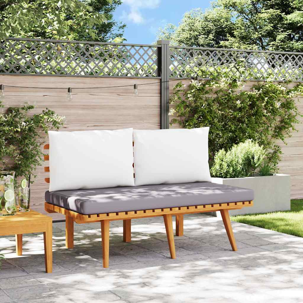 2-Sitzer-Gartensofa mit Kissen Massivholz Akazie