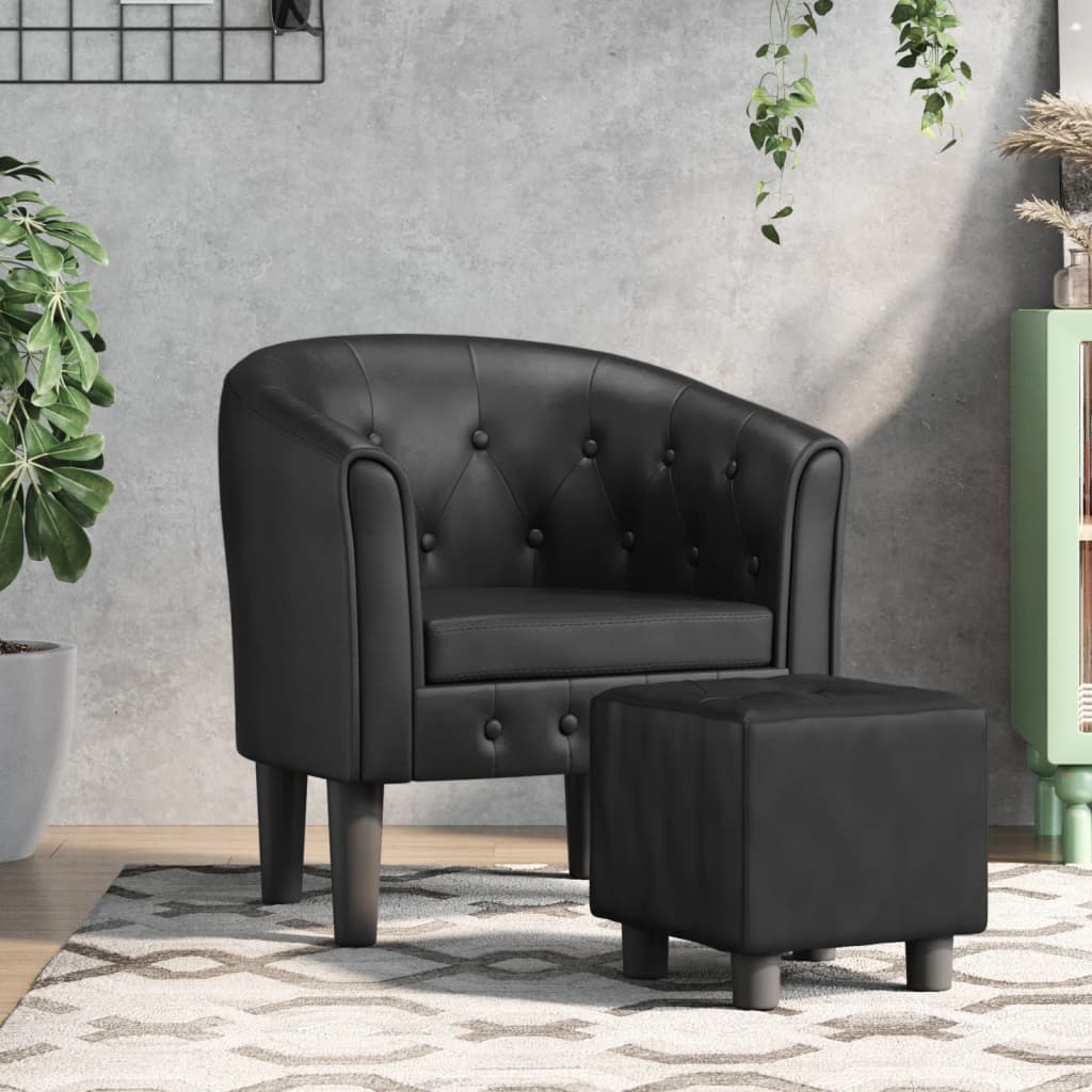 Clubsessel Grau Kunstleder