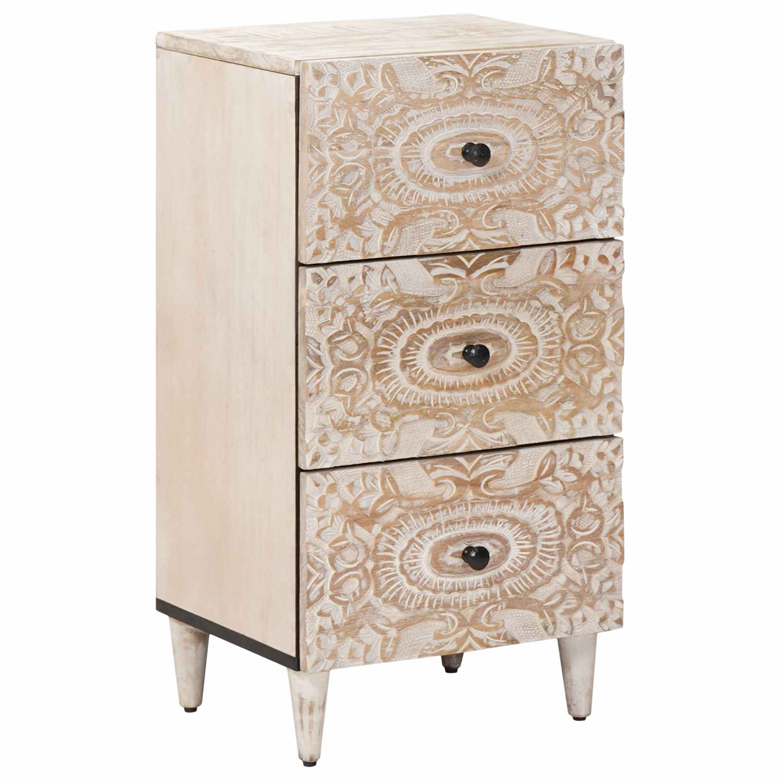 Sideboard mit Speicher Braun 40 x 33,5 x 75 cm Massivholz Mango