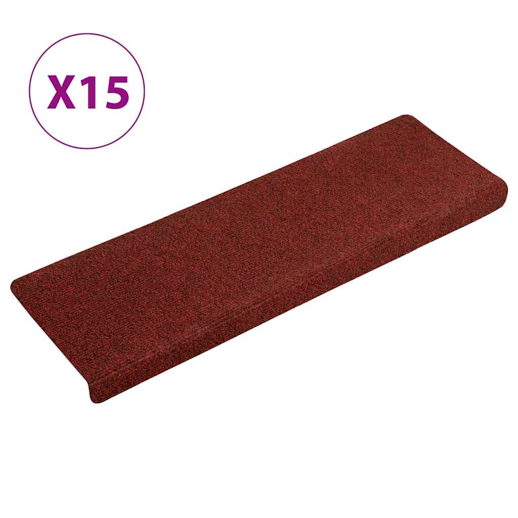 Stufenmatten Selbstklebend 15 Stk. 65x21x4 cm Hellbraun Rechteckiger Rand