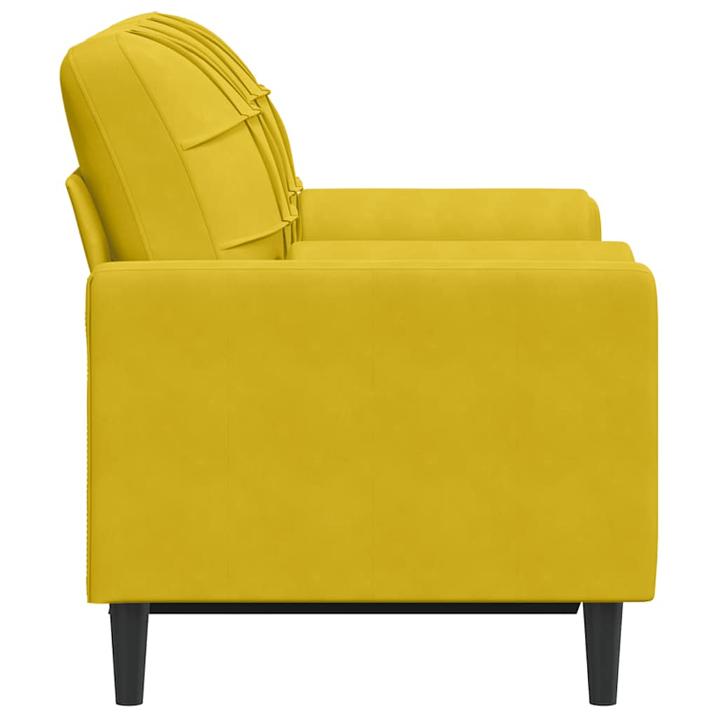 2-Sitzer-Sofa mit Zierkissen Hellgrau 120 cm Samt