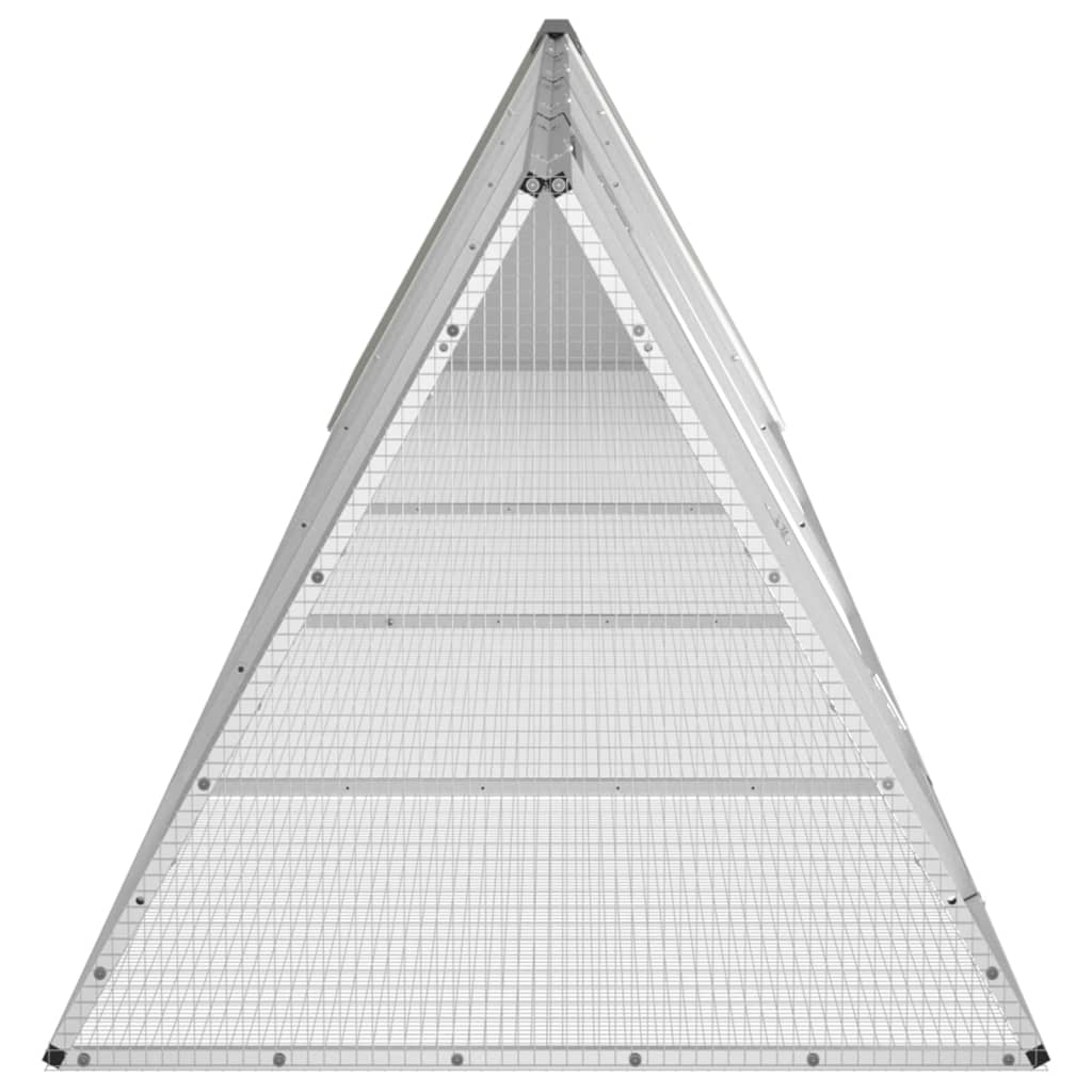 Kaninchenkäfig Anthrazit 201,5x80,5x71 cm Verzinkter Stahl