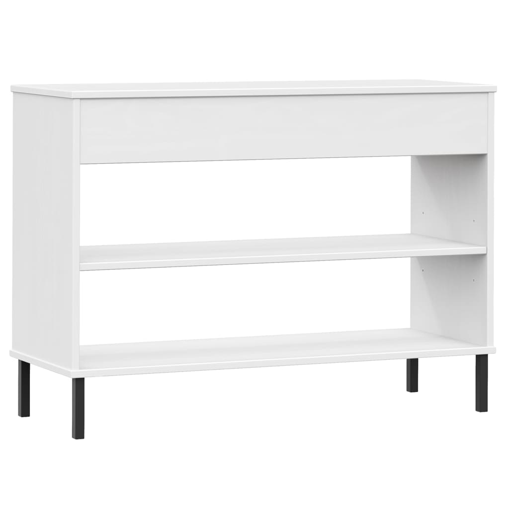 Konsolenschrank OSLO mit Metallbeinen Braun Massivholz Kiefer