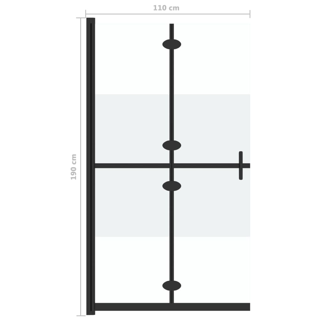 Faltbare begehbare Duschwand Transparentes ESG Glas 70x190 cm