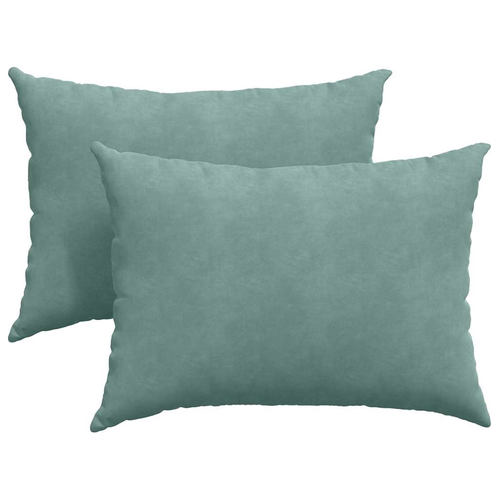 Sofakissen 2 Stück Blau 50 x 30 cm Cordstoff