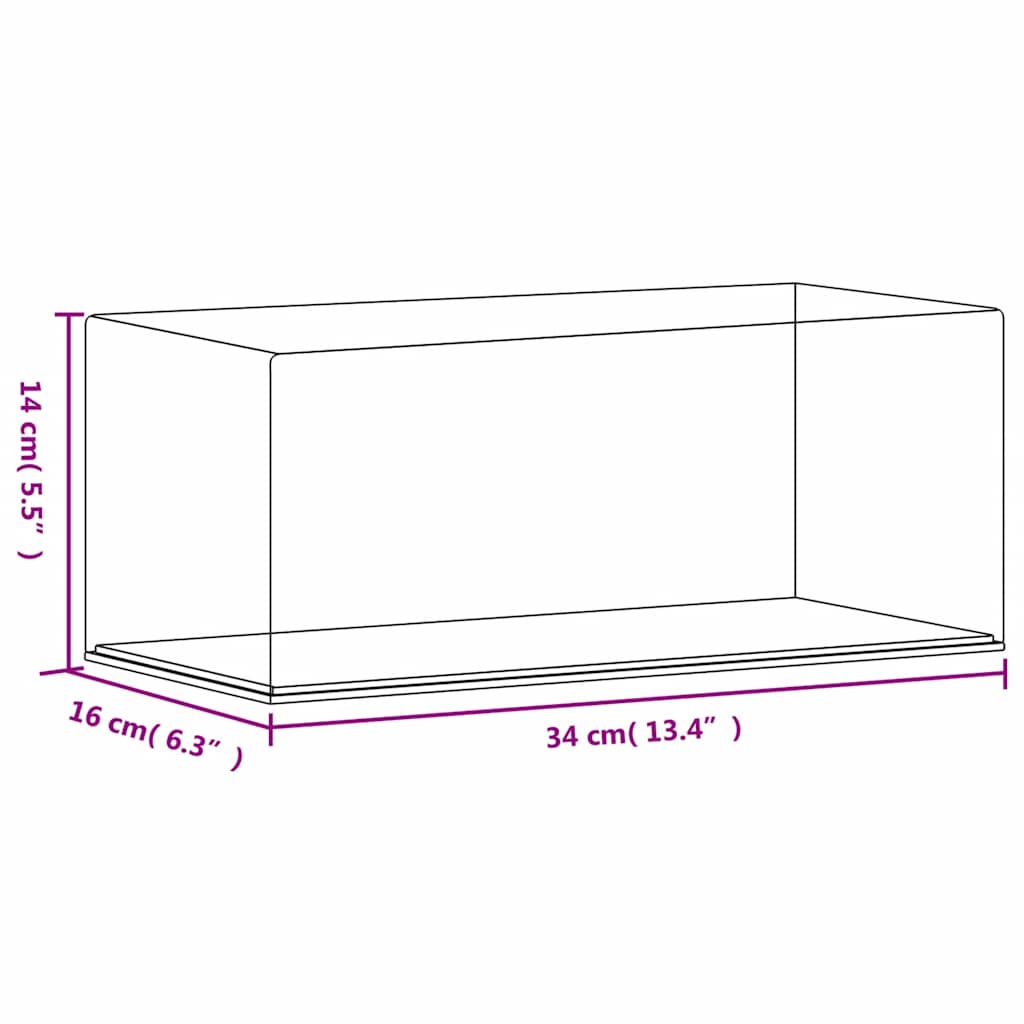 Vitrine Transparent 14x14x22 cm Acryl