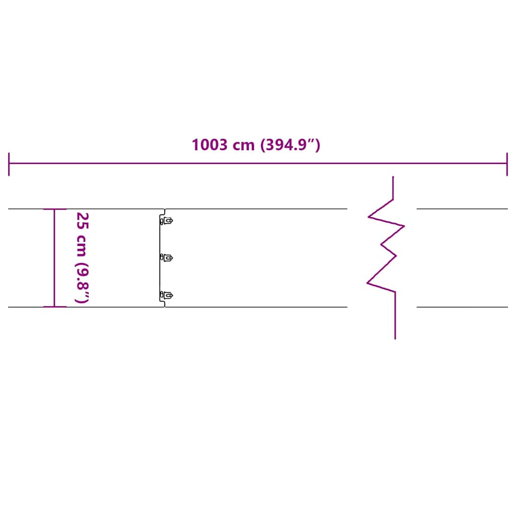 Raseneinfassung 10 pcs 10 x 103 cm Wetterfeststahl Rostig