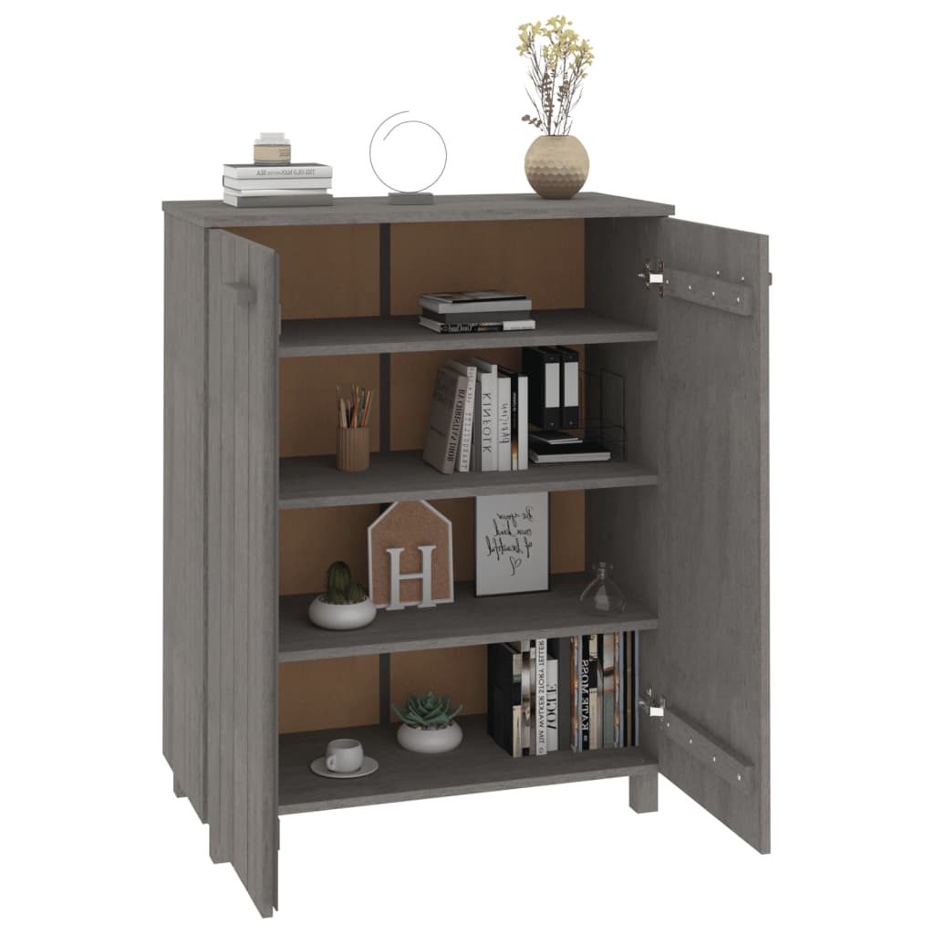 Schuhschrank HAMAR Honigbraun 85x40x108 cm Massivholz Kiefer