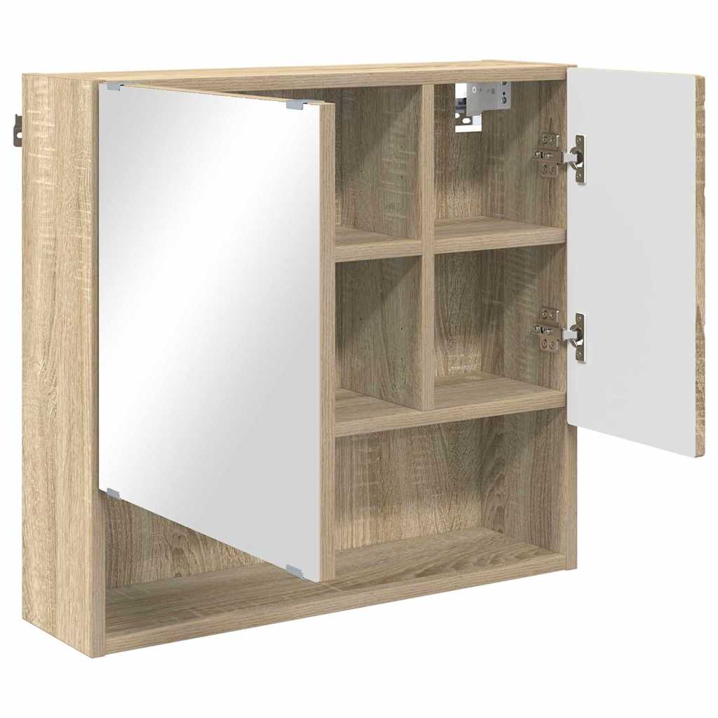 Badezimmermöbel-Set mit Tür 3 pcs Weiß Holzwerkstoff & Metall