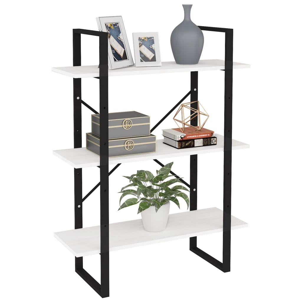 Bücherregal Weiß 80x30x105 cm Holzwerkstoff