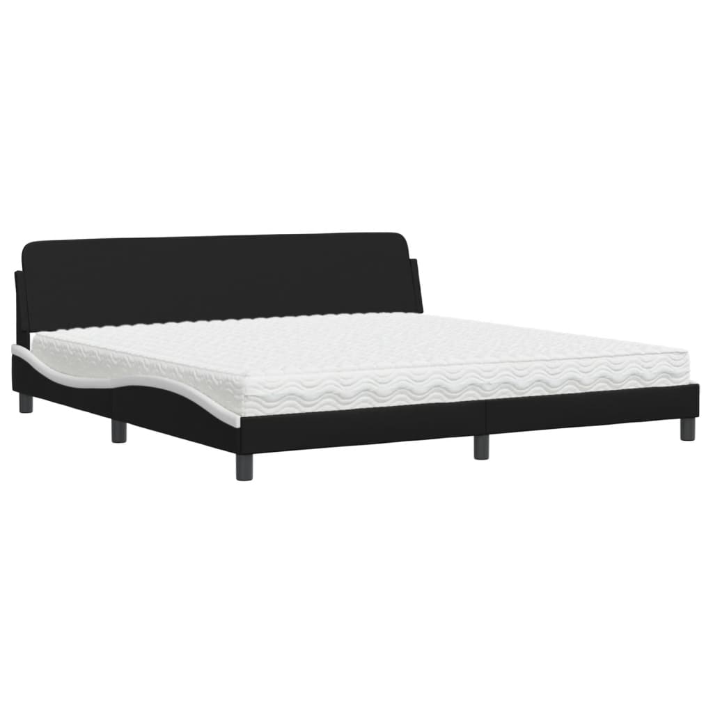 Bett mit Matratze "Dover" Schwarz 80x200 cm Kunstleder