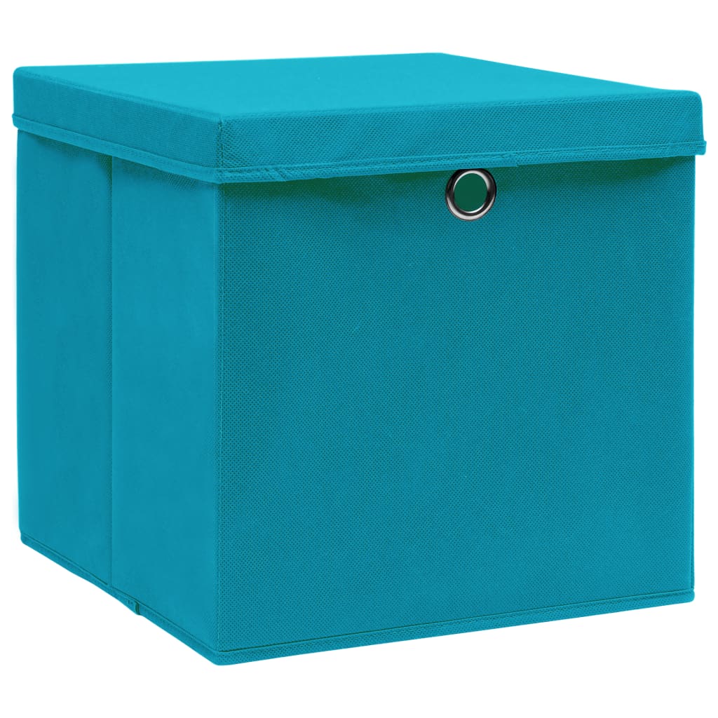Aufbewahrungsboxen 4 Stk. Blau 32x32x32 cm Stoff