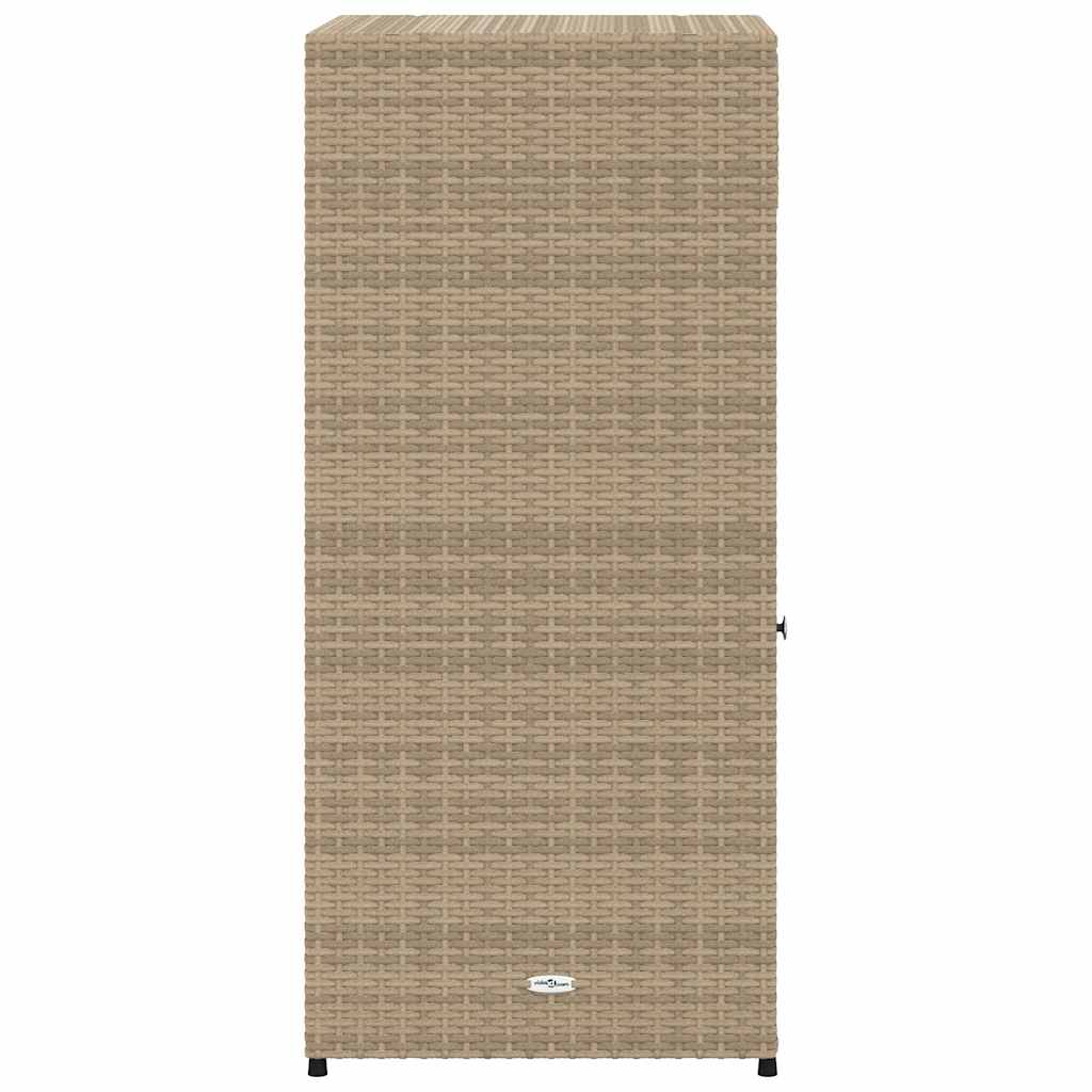 Gartenschrank Schwarz 55x55x111 cm Poly Rattan
