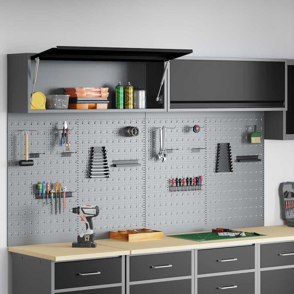 Werkzeugschrank-Set 3 pcs Schwarz Pulverbeschichteter Stahl