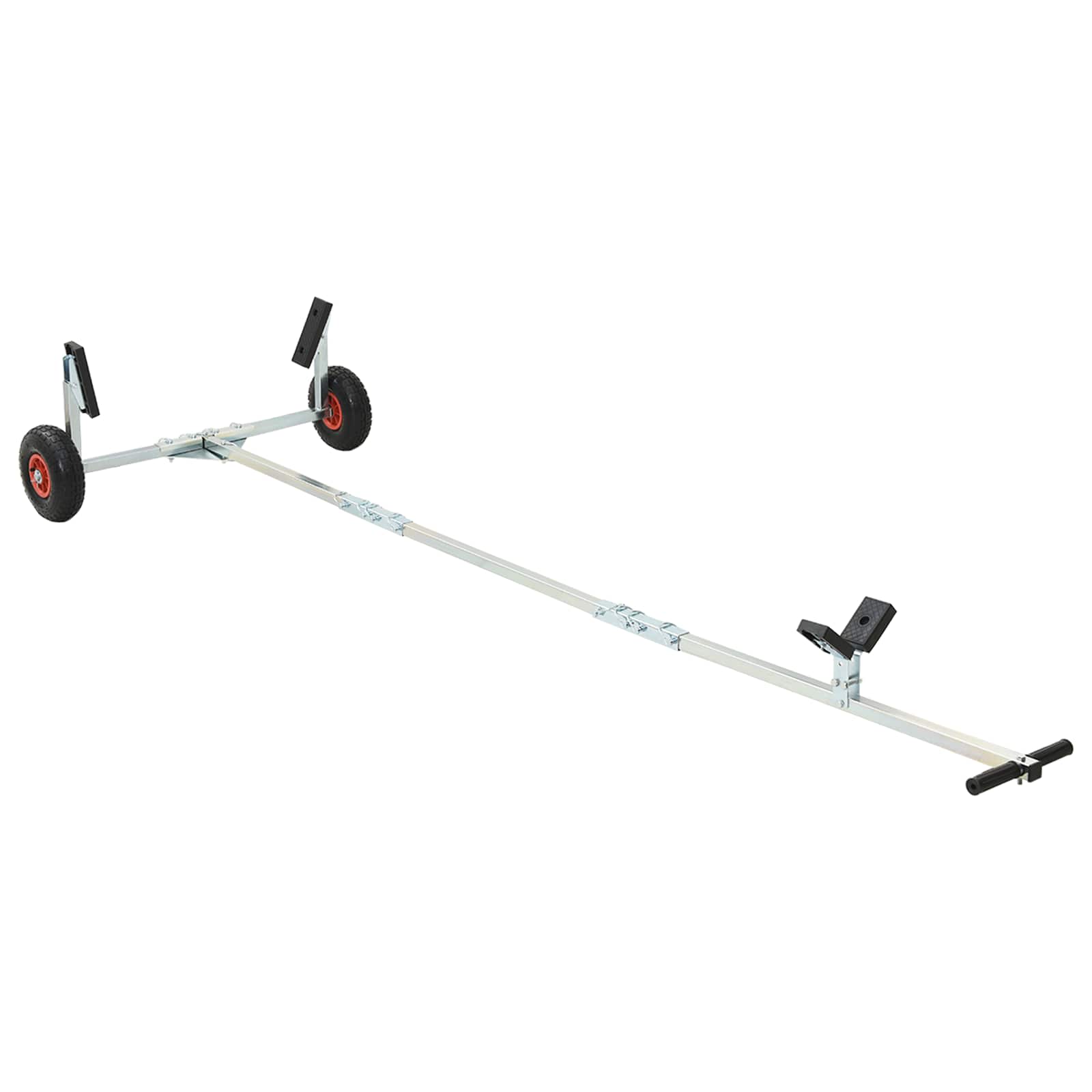 Verstellbarer Bootstrailer mit Luftreifen Belastbarkeit 200 kg Silber