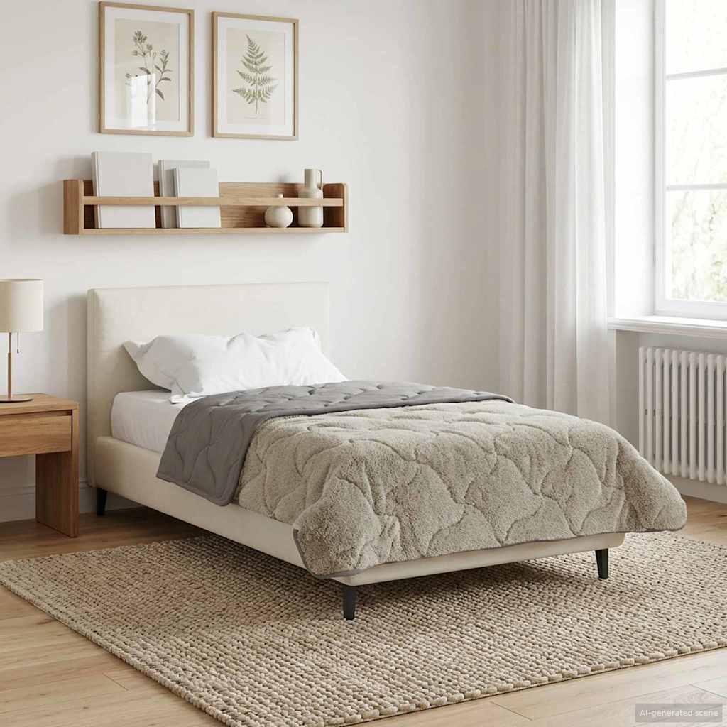 Winterbettdecke Gepolstert Anthrazit 135 x 200 cm