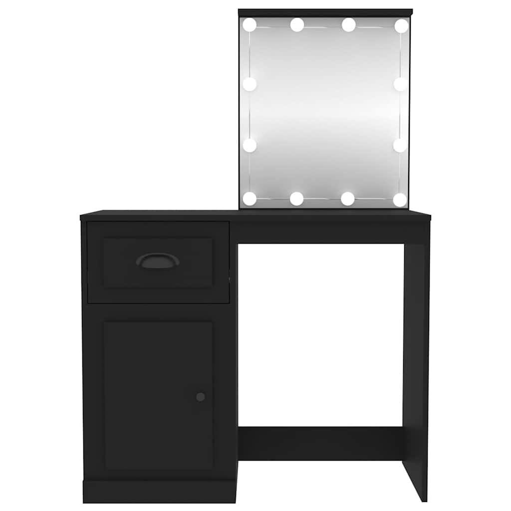 Schminktisch mit Spiegel Weiß 90x50x132,5 cm Holzwerkstoff