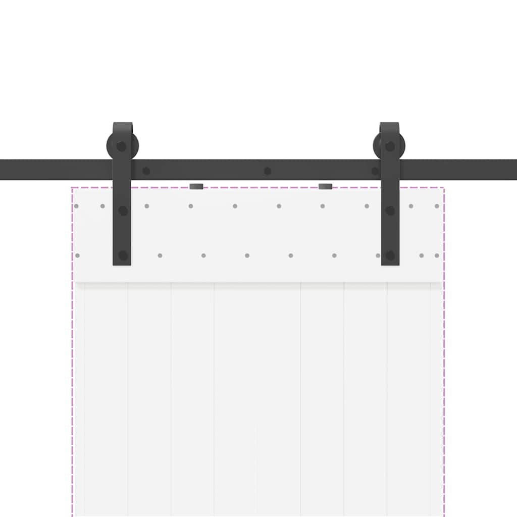 Schiebetürbeschlag-Set SKIEN 183 cm Stahl Schwarz