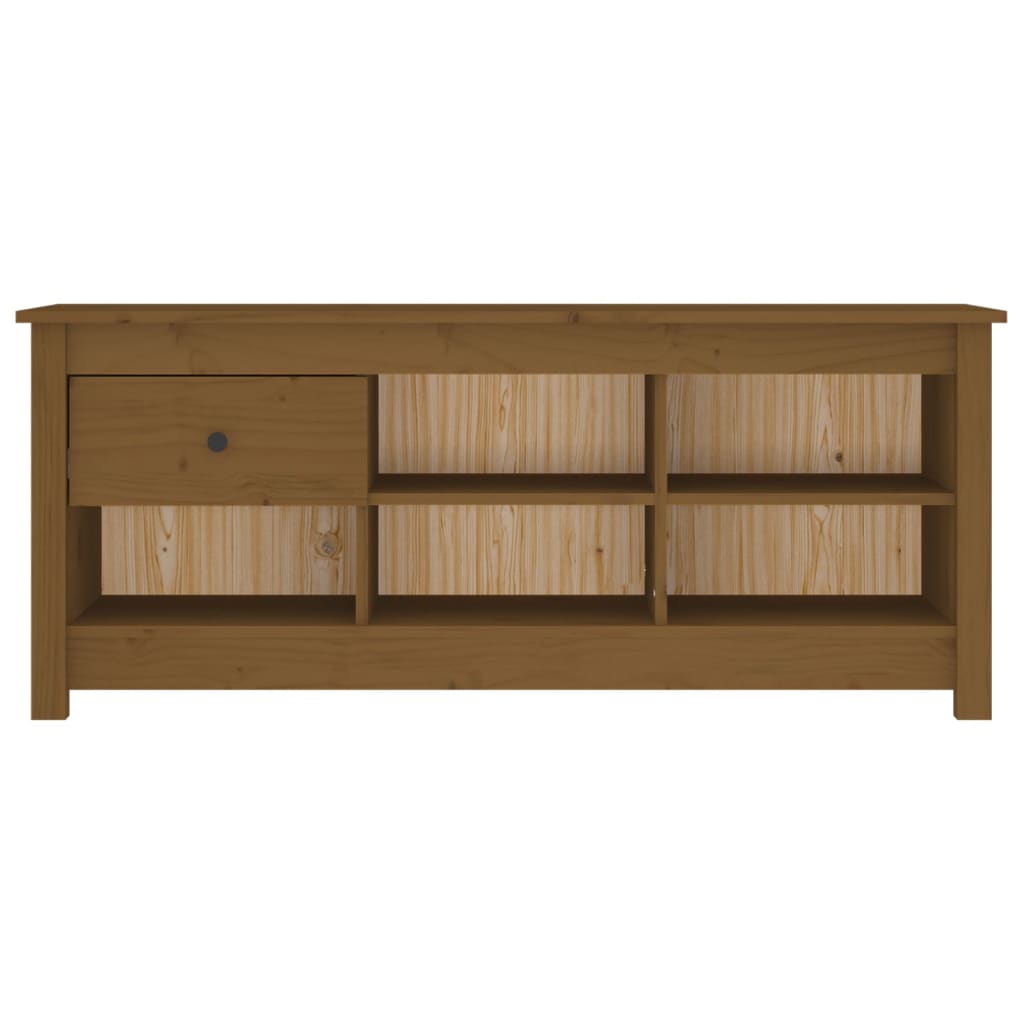 Schuhschrank 110x38x45,5 cm Massivholz Kiefer