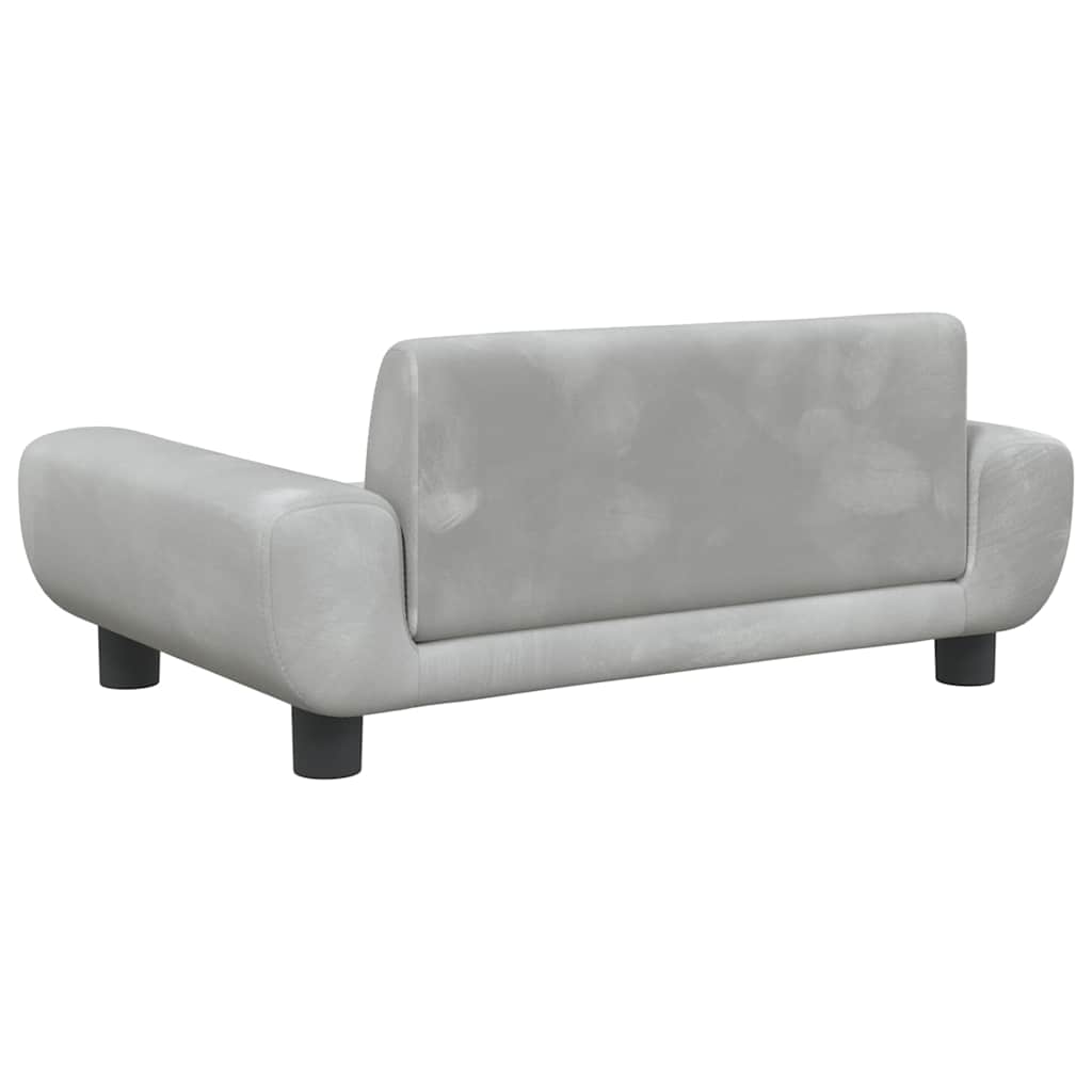 Kindersofa Blau 100x54x33 cm Samt