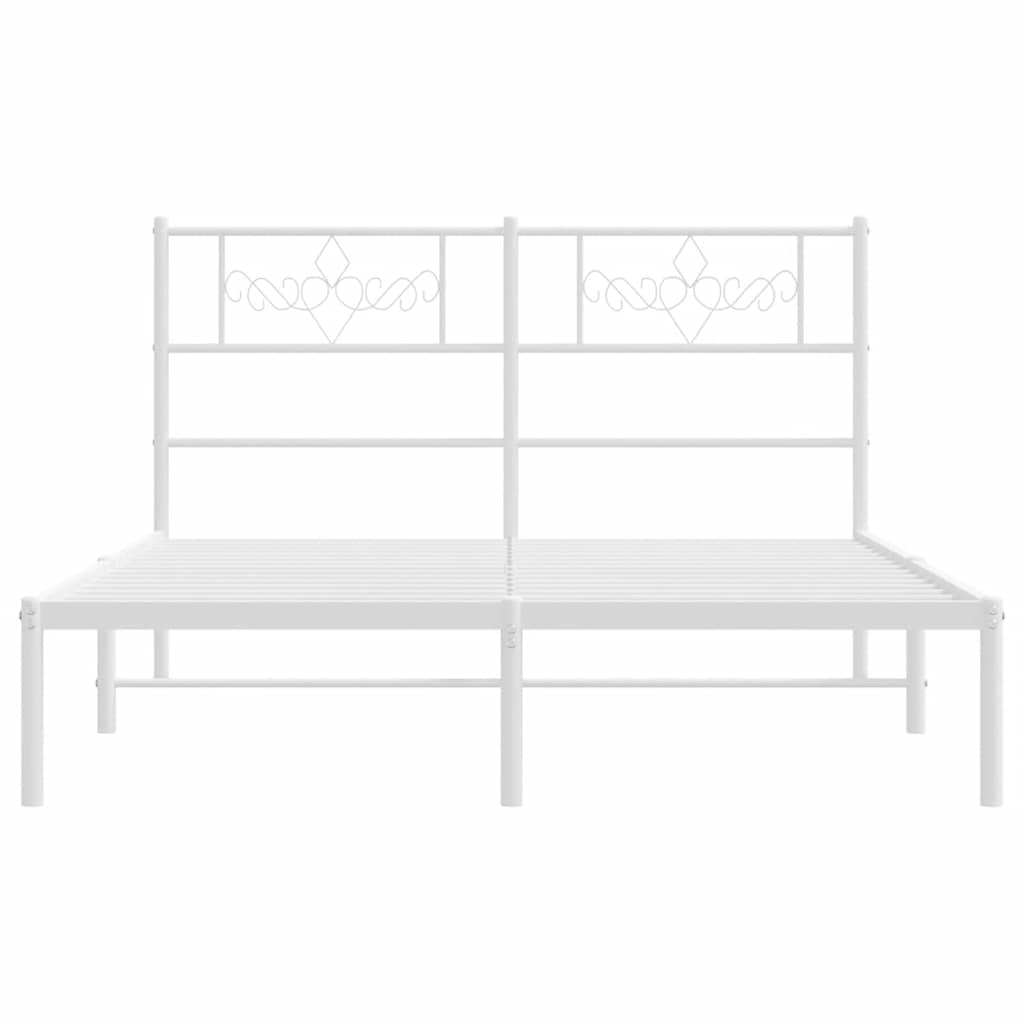Bettgestell mit Kopfteil Metall Schwarz 100x190 cm