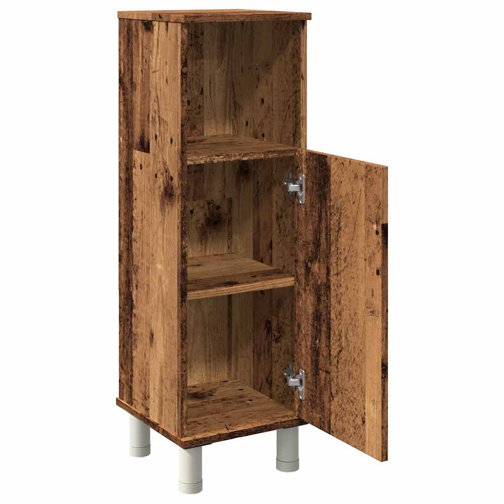 Badezimmerschrank Weiß 30x30x95 cm Holzwerkstoff