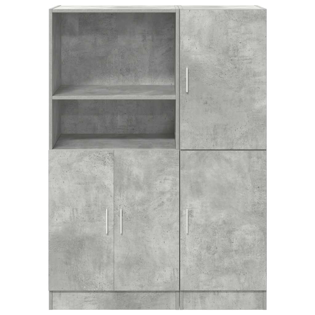 2-tlg. Küchenschrank-Set Weiß Holzwerkstoff