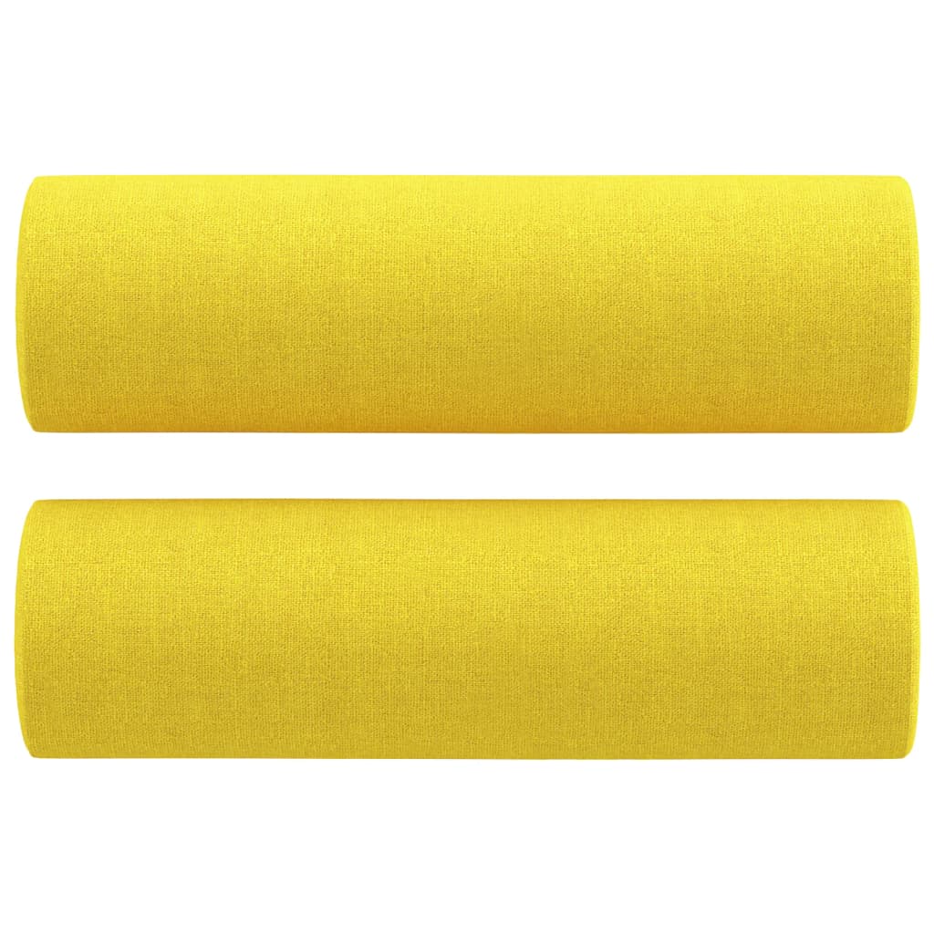 2-Sitzer-Sofa mit Zierkissen Braun 120 cm Stoff