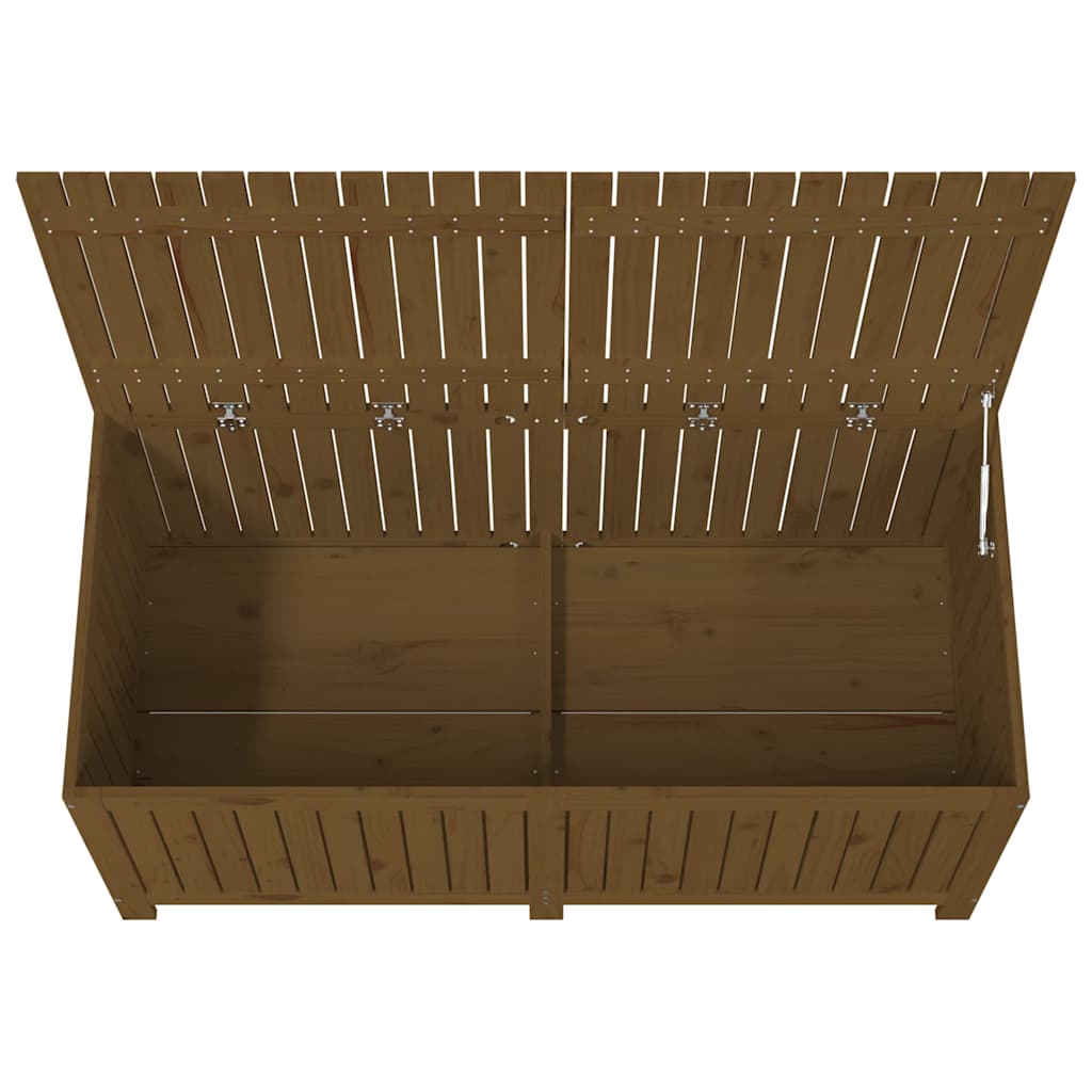 Gartentruhe Grau 76x42,5x54 cm Massivholz Kiefer