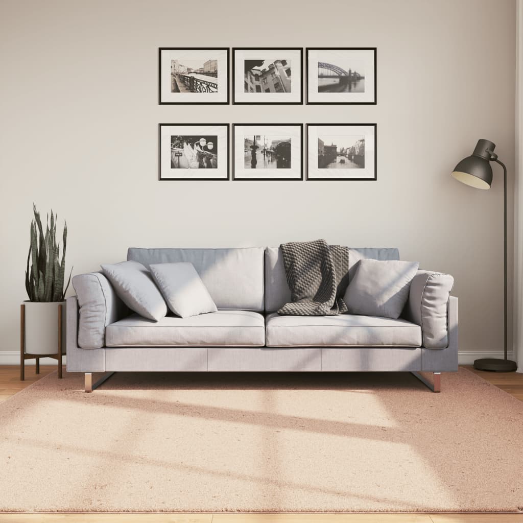 Teppich HUARTE Kurzflor Weich und Waschbar Anthrazit 60x110 cm