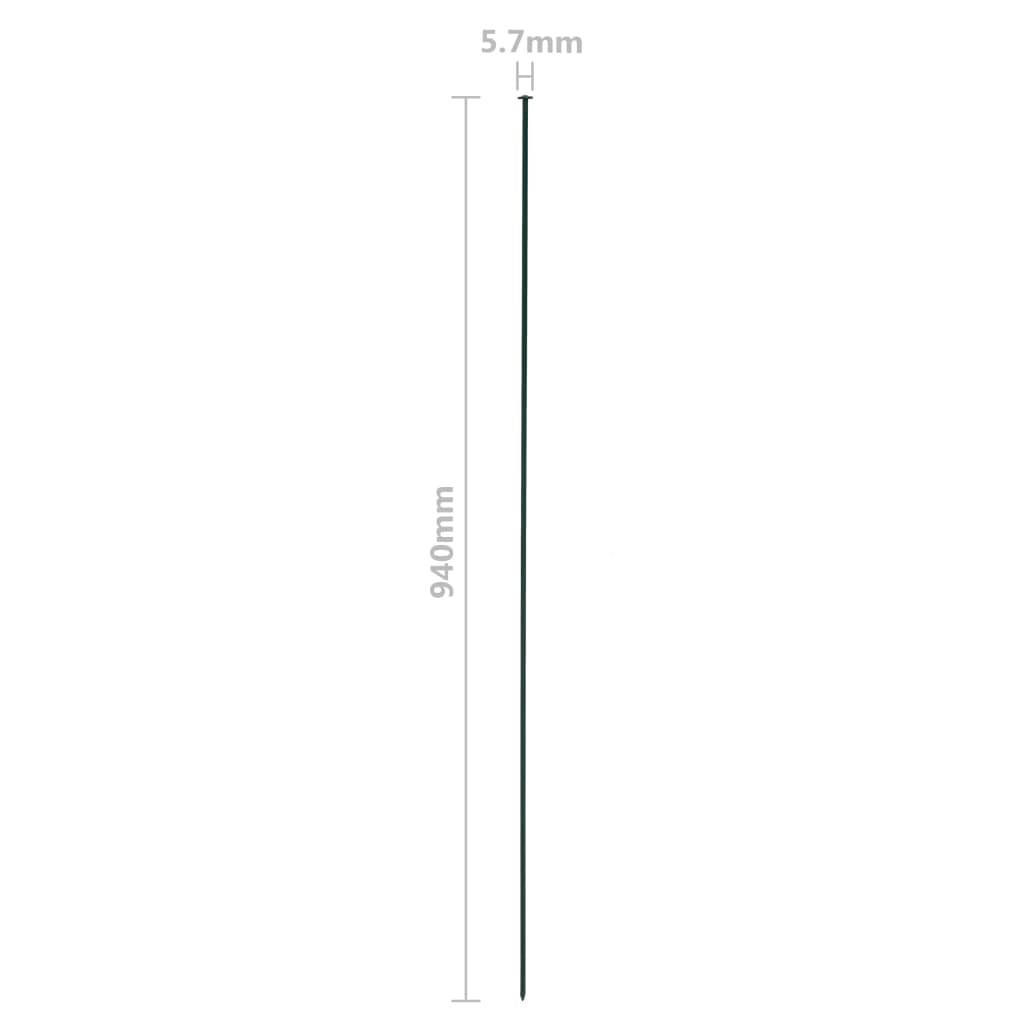 Gartenzaun Set Konvex 77,3x26 cm Grün