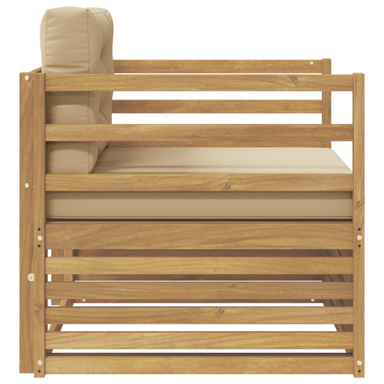 2 Stück Outdoor-Sofa Natur