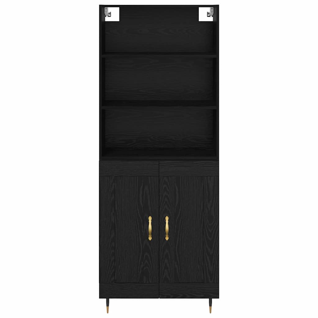 Highboard Betongrau 69,5x34x180 cm Holzwerkstoff
