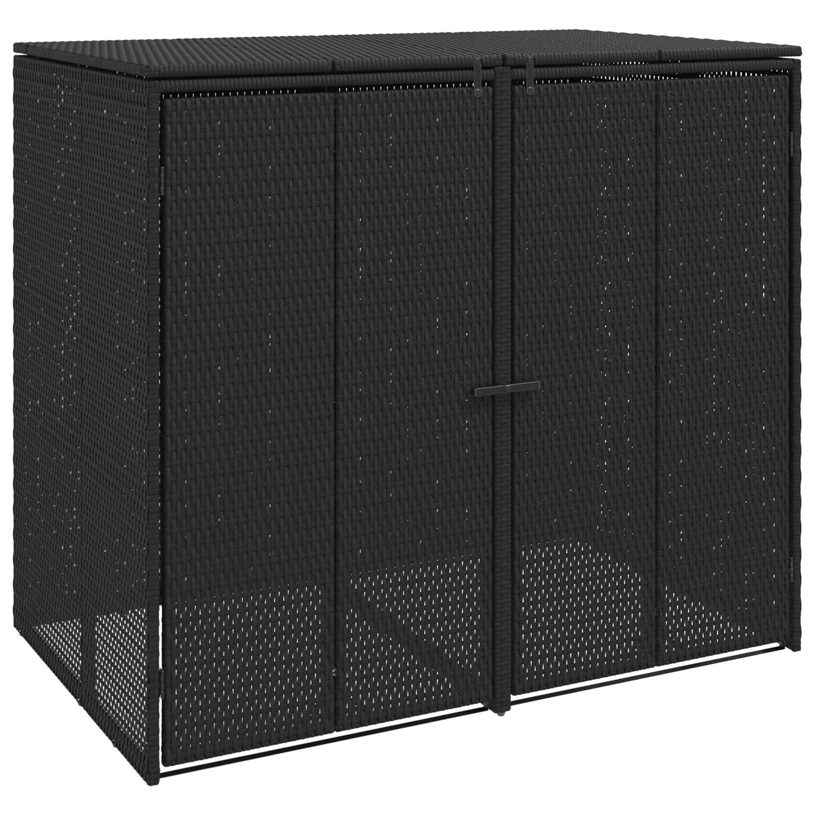 Mülltonnenbox Schwarz 65 x 80 x 115 cm Polyethylen
