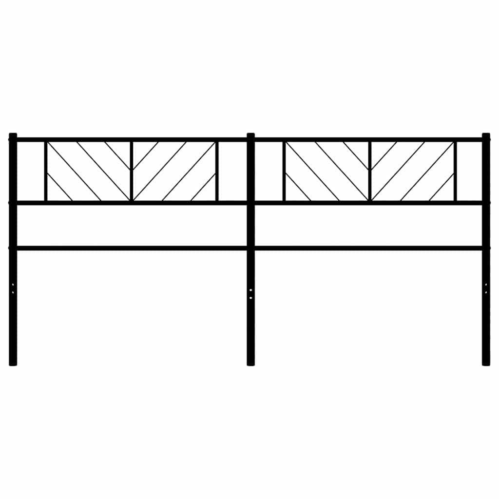 Ersatz-Kopfteil Metall Schwarz 100 cm
