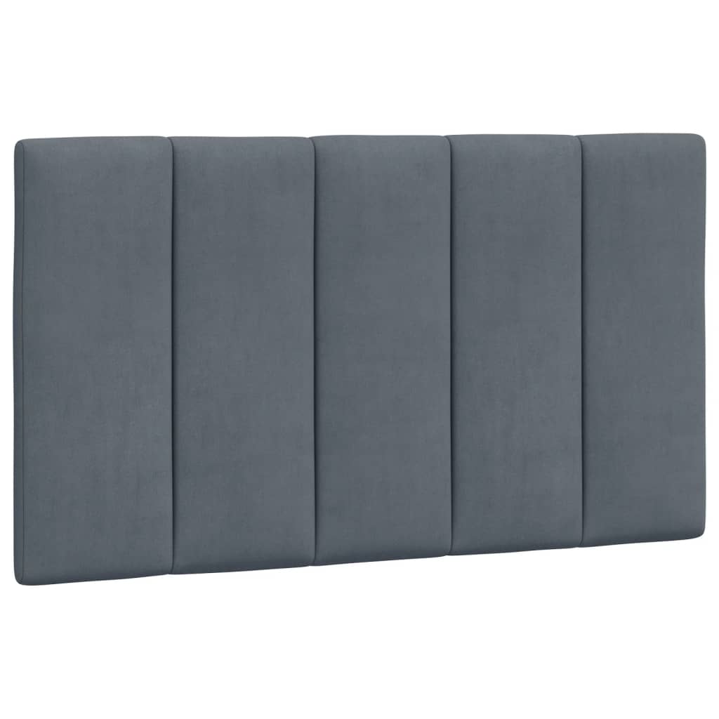 Bett mit Matratze "Hanko" Hellgrau 80x200 cm Samt