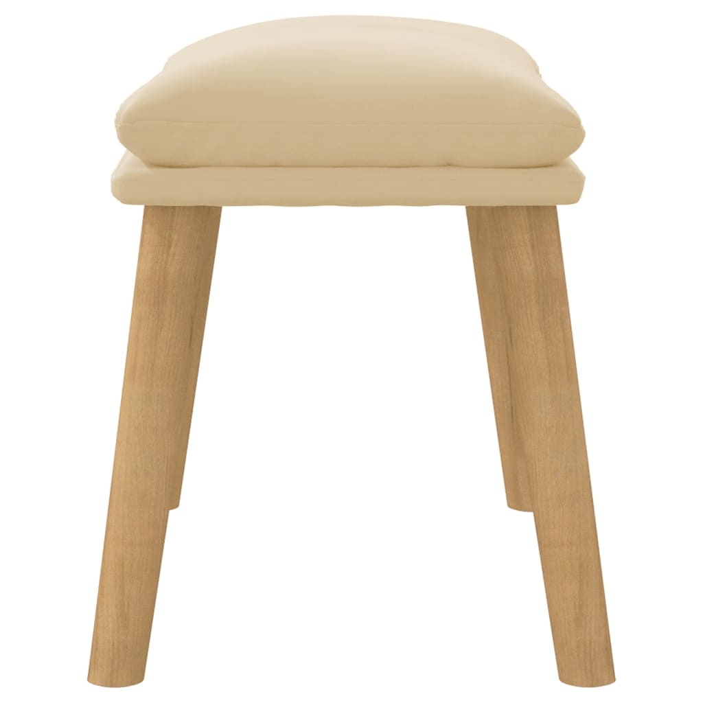 Fußhocker Hellgrau 45x29,5x35 cm Samt