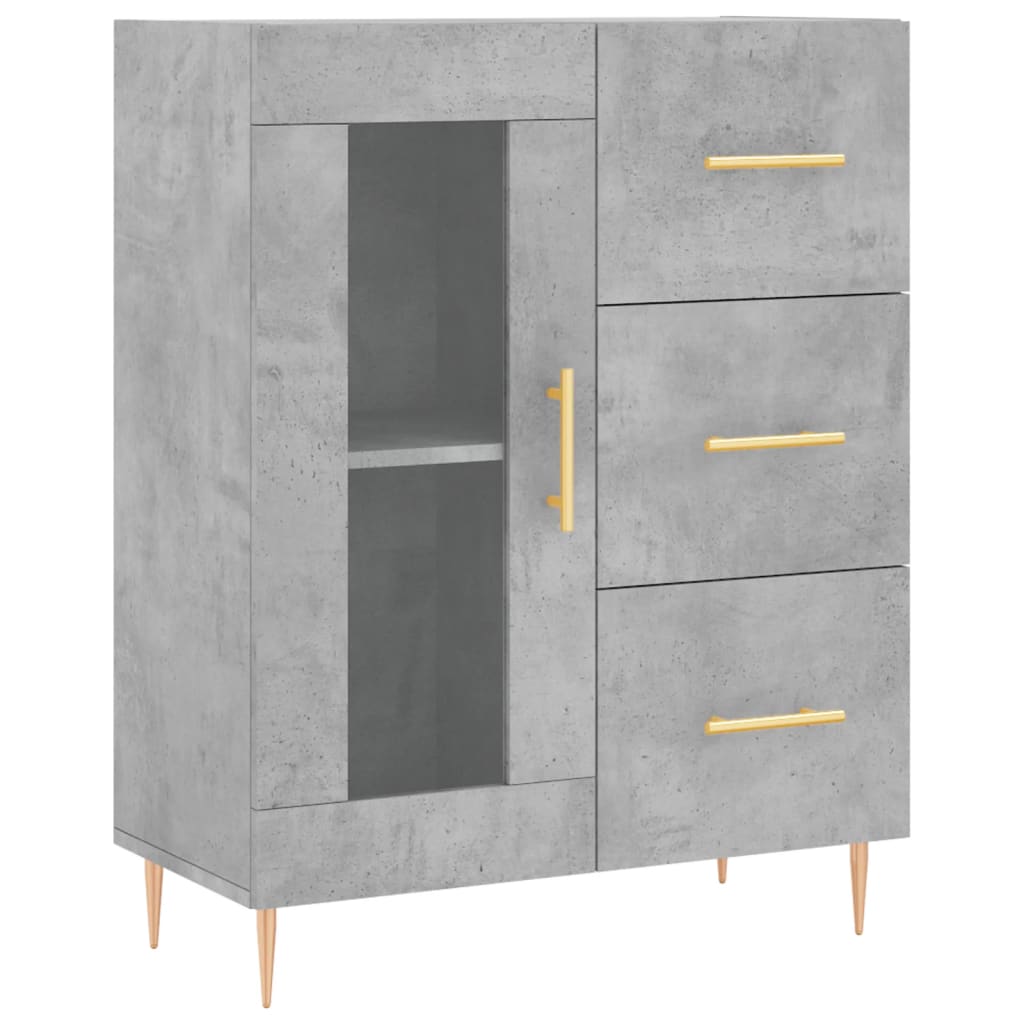 Highboard Hochglanz-Weiß 69,5x34x180 cm Holzwerkstoff
