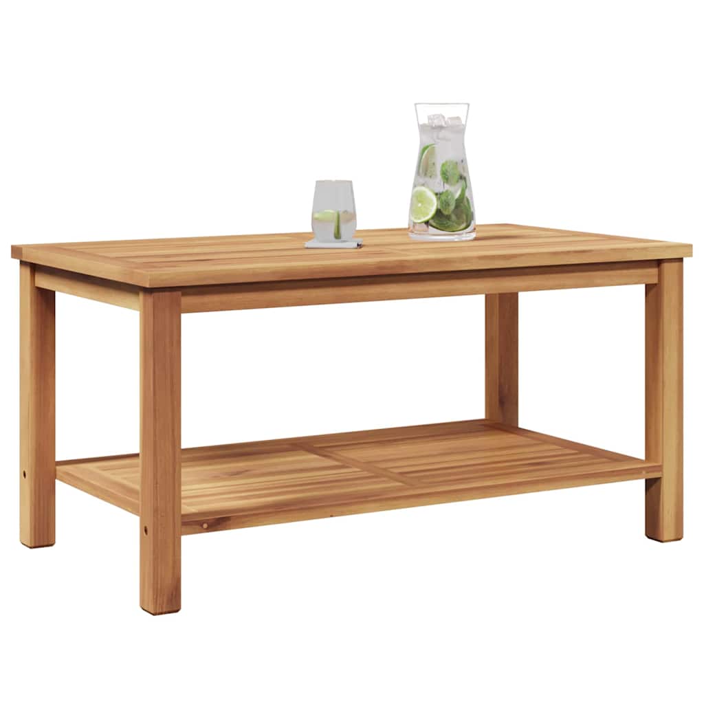 Couchtisch mit Speicher Braun 45 x 45 x 45 cm Massivholz Teak