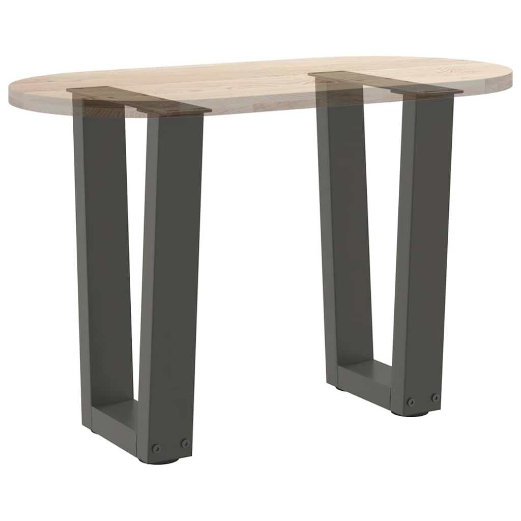 Couchtischbeine V-Form 2 Stück Schwarz 30x(30-31,3) cm Stahl