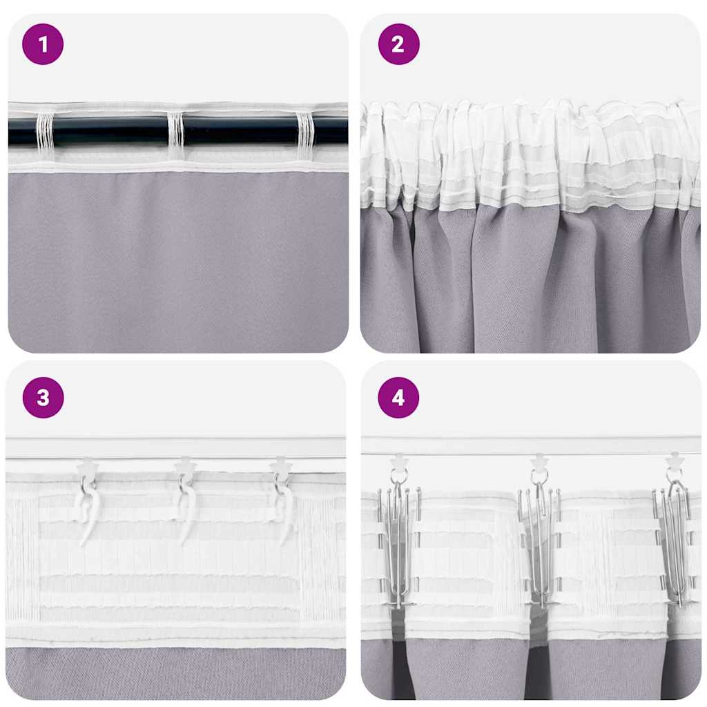 Verdunkelungs-Vorhänge mit Ringen 2 pcs Beige 140 x 140 cm