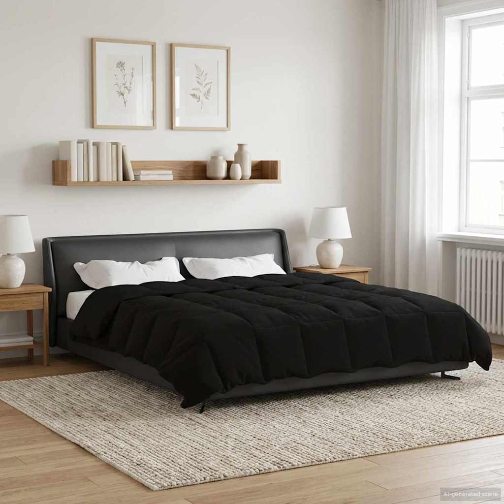 Sommerdecke Gesteppt Anthrazit 135 x 200 cm Mikrofaser