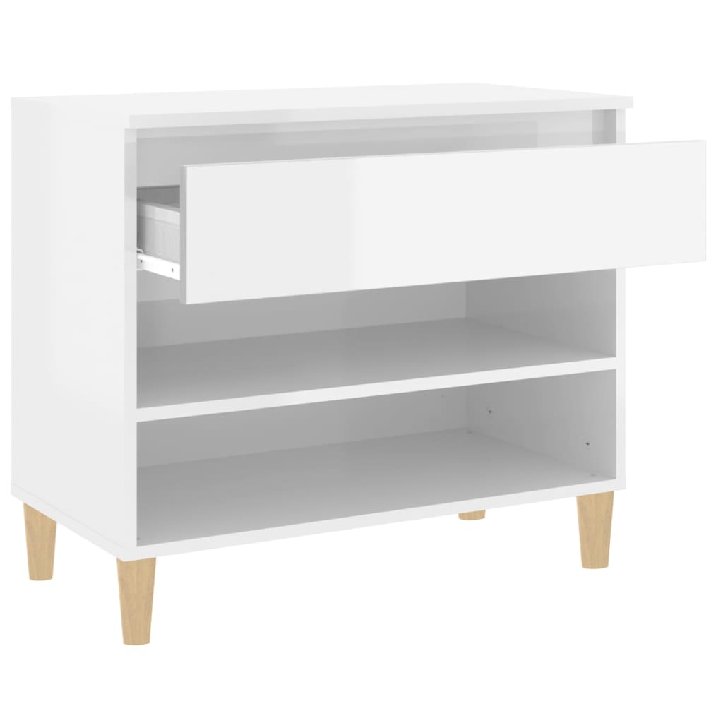 Schuhregal Weiß 70x36x60 cm Holzwerkstoff