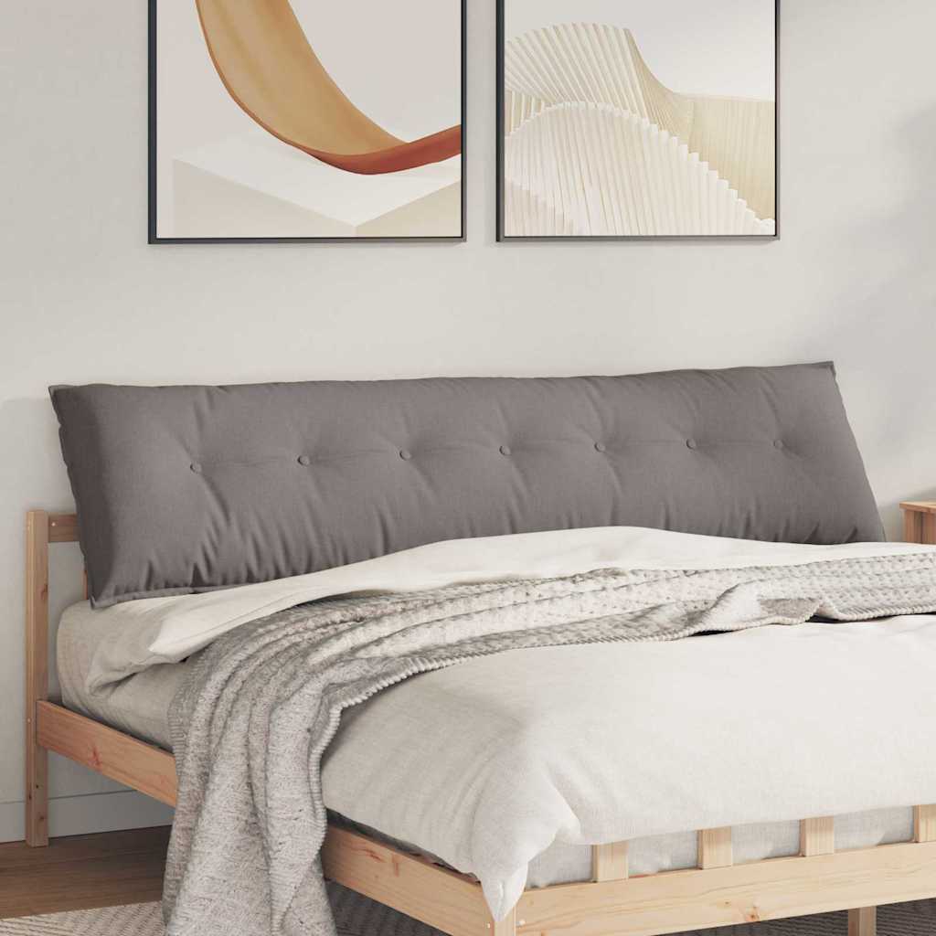 Rückenkissen Hellgrau 50 x 19 x 45 cm Stoff